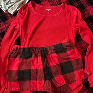 Red Plaid PJ short set